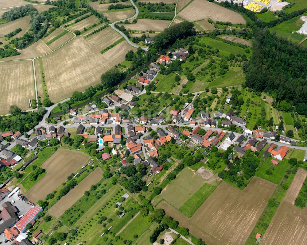 Freistett aus der Vogelperspektive: Ortsansicht am Rande von landwirtschaftlichen Feldern in Freistett im Bundesland Baden-Württemberg, Deutschland