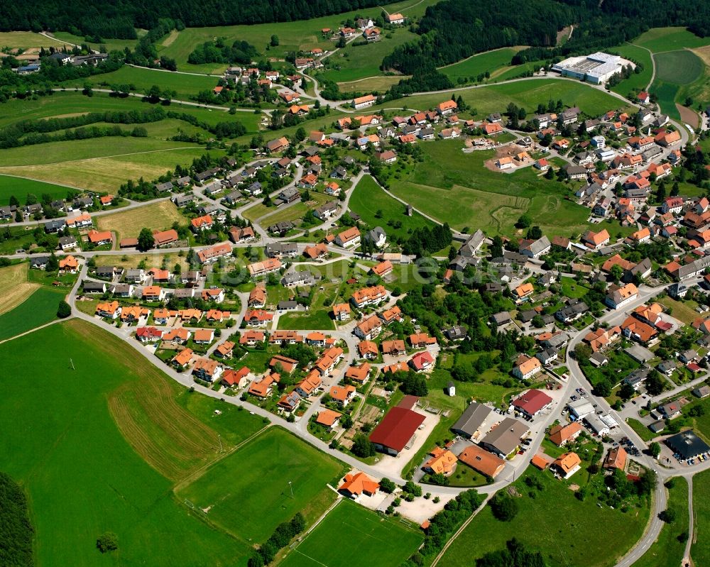 Görwihl von oben - Ortsansicht am Rande von landwirtschaftlichen Feldern in Görwihl im Bundesland Baden-Württemberg, Deutschland