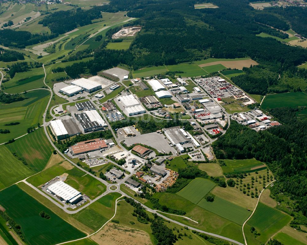 Haiterbach von oben - Ortsansicht am Rande von landwirtschaftlichen Feldern in Haiterbach im Bundesland Baden-Württemberg, Deutschland