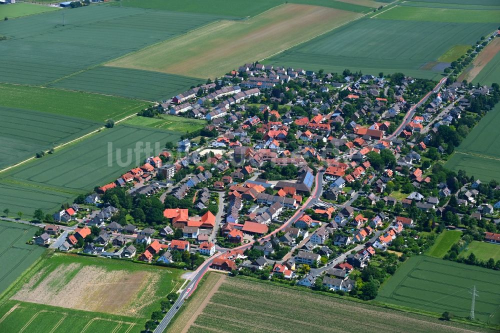 Luftbild Harenberg - Ortsansicht am Rande von landwirtschaftlichen Feldern in Harenberg im Bundesland Niedersachsen, Deutschland