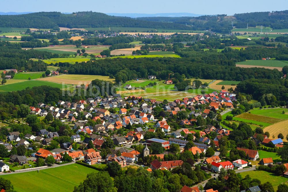 Luftbild Hörste - Ortsansicht am Rande von landwirtschaftlichen Feldern in Hörste im Bundesland Nordrhein-Westfalen, Deutschland