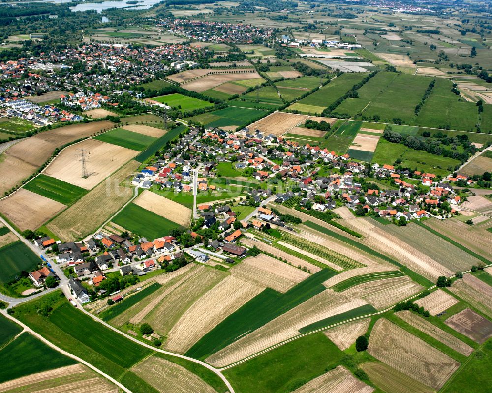 Kittersburg von oben - Ortsansicht am Rande von landwirtschaftlichen Feldern in Kittersburg im Bundesland Baden-Württemberg, Deutschland