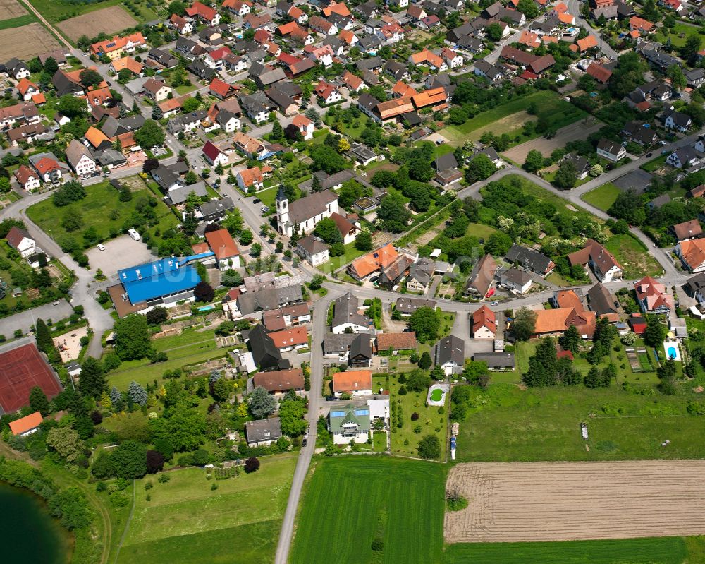 Luftaufnahme Marlen - Ortsansicht am Rande von landwirtschaftlichen Feldern in Marlen im Bundesland Baden-Württemberg, Deutschland