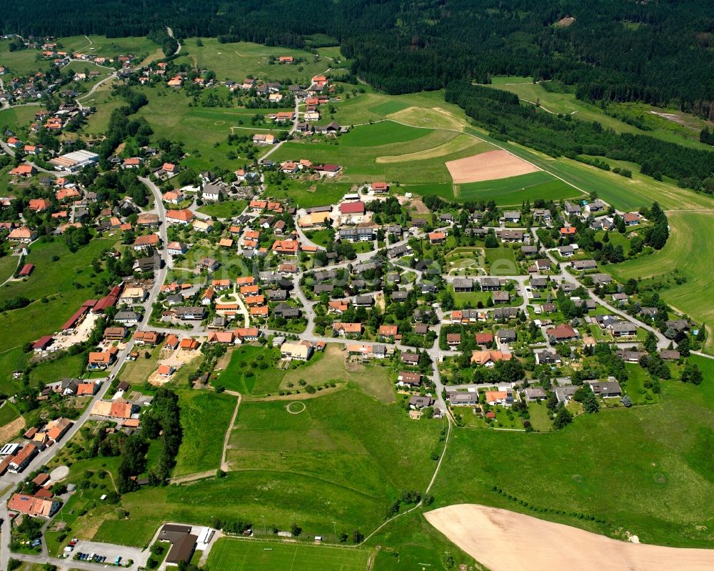 Luftaufnahme Murg - Ortsansicht am Rande von landwirtschaftlichen Feldern in Murg im Bundesland Baden-Württemberg, Deutschland