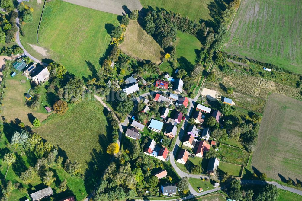 Luftbild Rankwitz - Ortsansicht am Rande von landwirtschaftlichen Feldern in Rankwitz im Bundesland Mecklenburg-Vorpommern, Deutschland