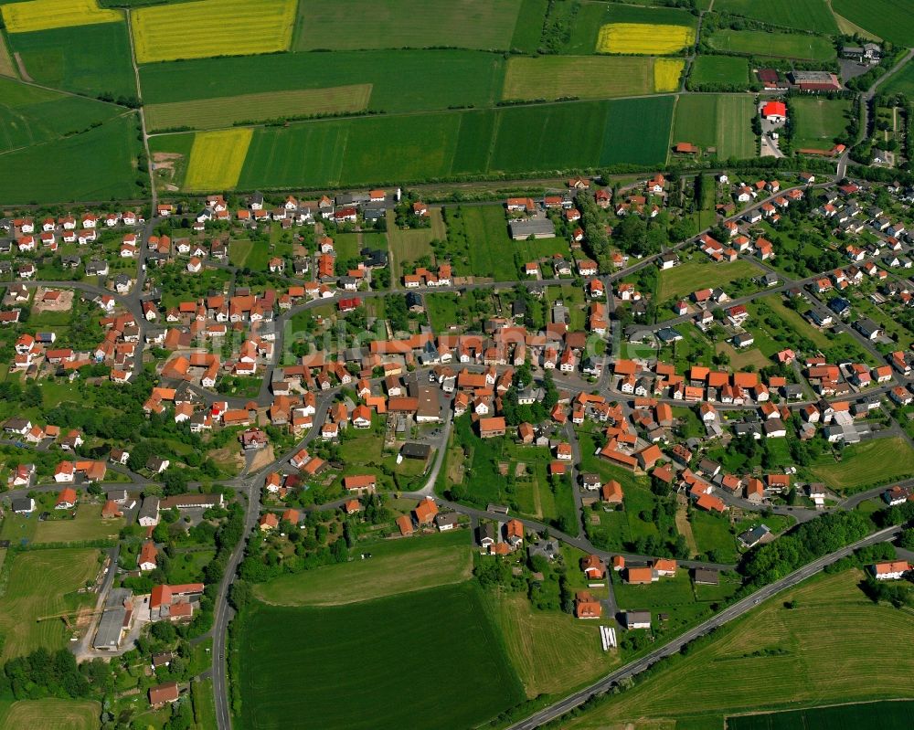 Luftaufnahme Ransbach - Ortsansicht am Rande von landwirtschaftlichen Feldern in Ransbach im Bundesland Hessen, Deutschland