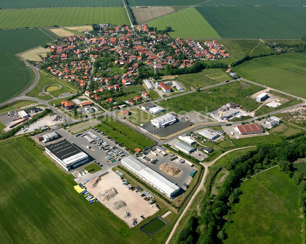 Luftaufnahme Reddeber - Ortsansicht am Rande von landwirtschaftlichen Feldern in Reddeber im Bundesland Sachsen-Anhalt, Deutschland