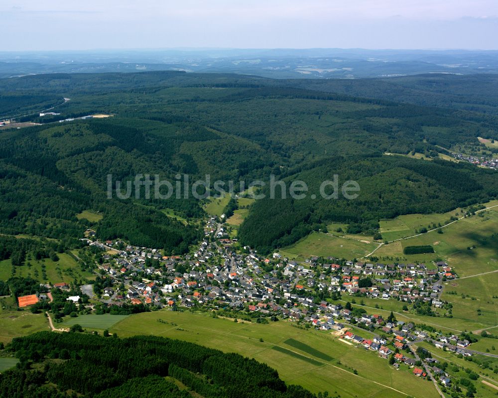 Luftbild Seelbach - Ortsansicht am Rande von landwirtschaftlichen Feldern in Seelbach im Bundesland Hessen, Deutschland