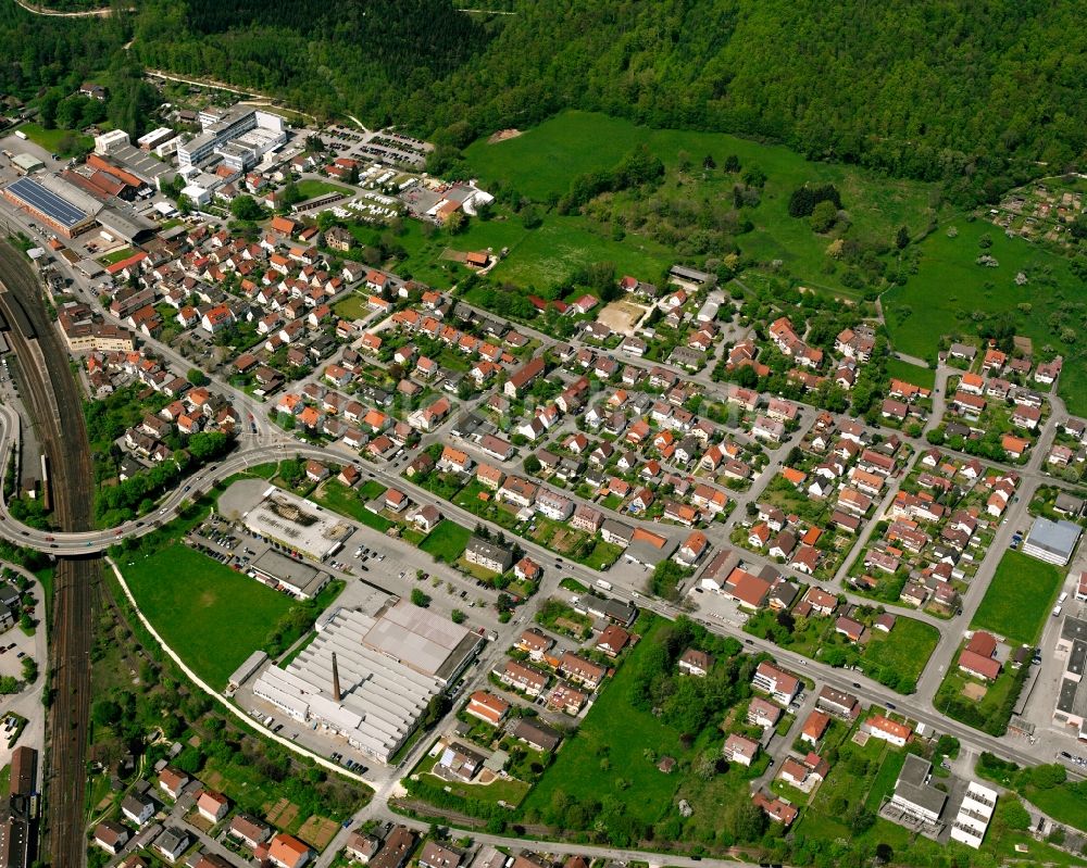 Luftbild Süßen - Ortsansicht am Rande von landwirtschaftlichen Feldern in Süßen im Bundesland Baden-Württemberg, Deutschland