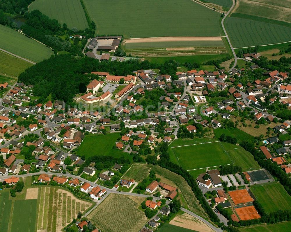 Luftbild Steinach - Ortsansicht am Rande von landwirtschaftlichen Feldern in Steinach im Bundesland Bayern, Deutschland