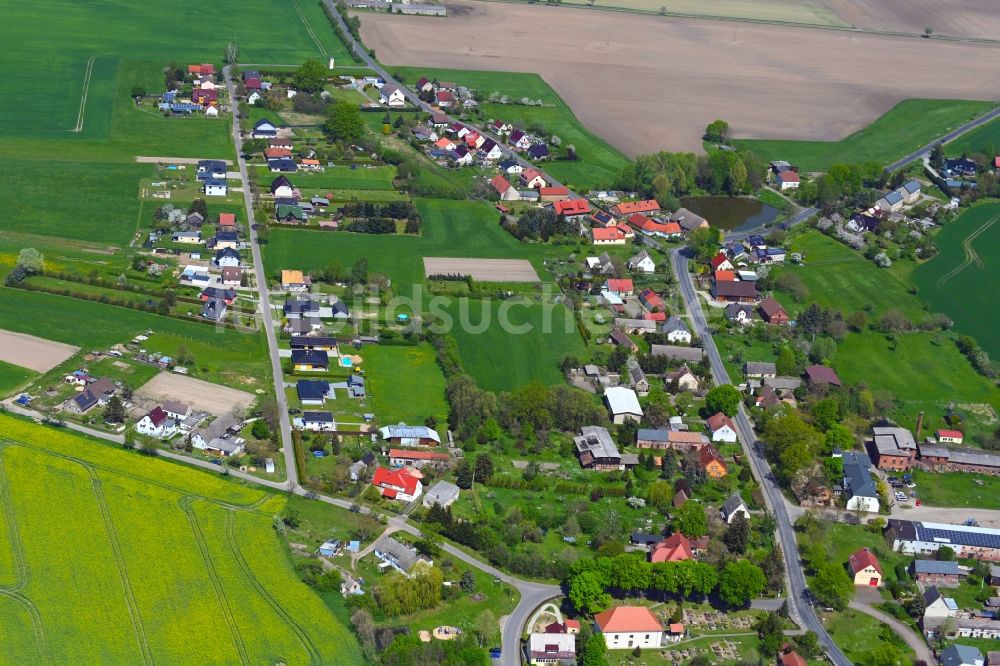 Luftbild Tauche - Ortsansicht am Rande von landwirtschaftlichen Feldern in Tauche im Bundesland Brandenburg, Deutschland