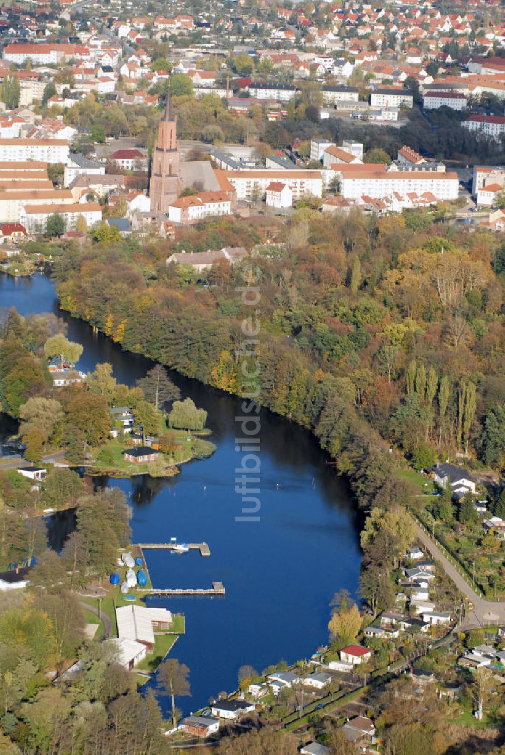 Rathenow aus der Vogelperspektive: Ortsansicht Rathenow