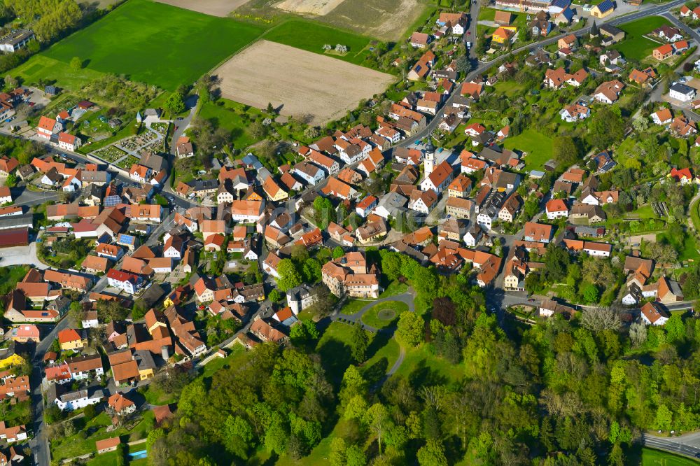 Rüdenhausen von oben - Ortsansicht in Rüdenhausen im Bundesland Bayern, Deutschland