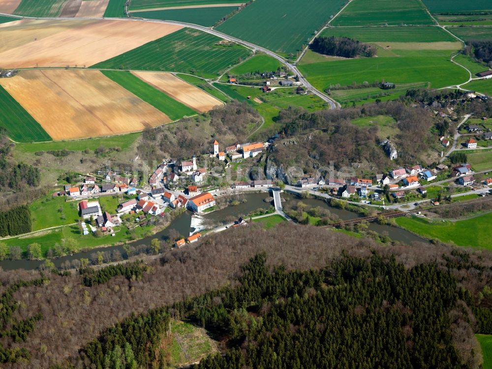 Luftaufnahme Rechtenstein - Ortsansicht von Rechtenstein im Bundesland Baden-Württemberg