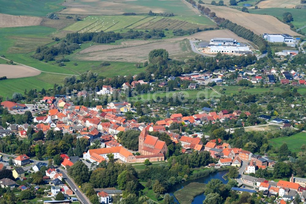 Rehna aus der Vogelperspektive: Ortsansicht in Rehna im Bundesland Mecklenburg-Vorpommern, Deutschland