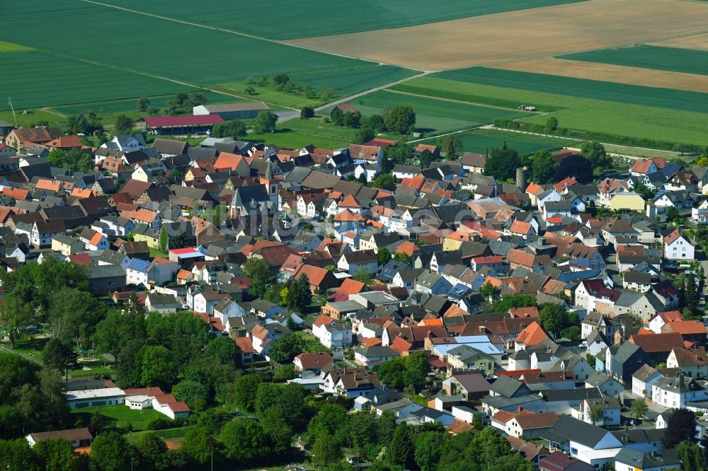 Reichelsheim (Wetterau) von oben - Ortsansicht in Reichelsheim (Wetterau) im Bundesland Hessen, Deutschland