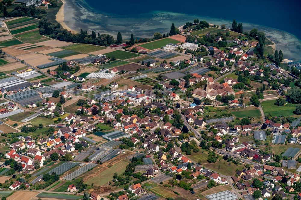 Reichenau von oben - Ortsansicht in Reichenau im Bundesland Baden-Württemberg, Deutschland