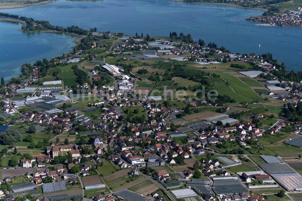 Reichenau aus der Vogelperspektive: Ortsansicht in Reichenau im Bundesland Baden-Württemberg, Deutschland