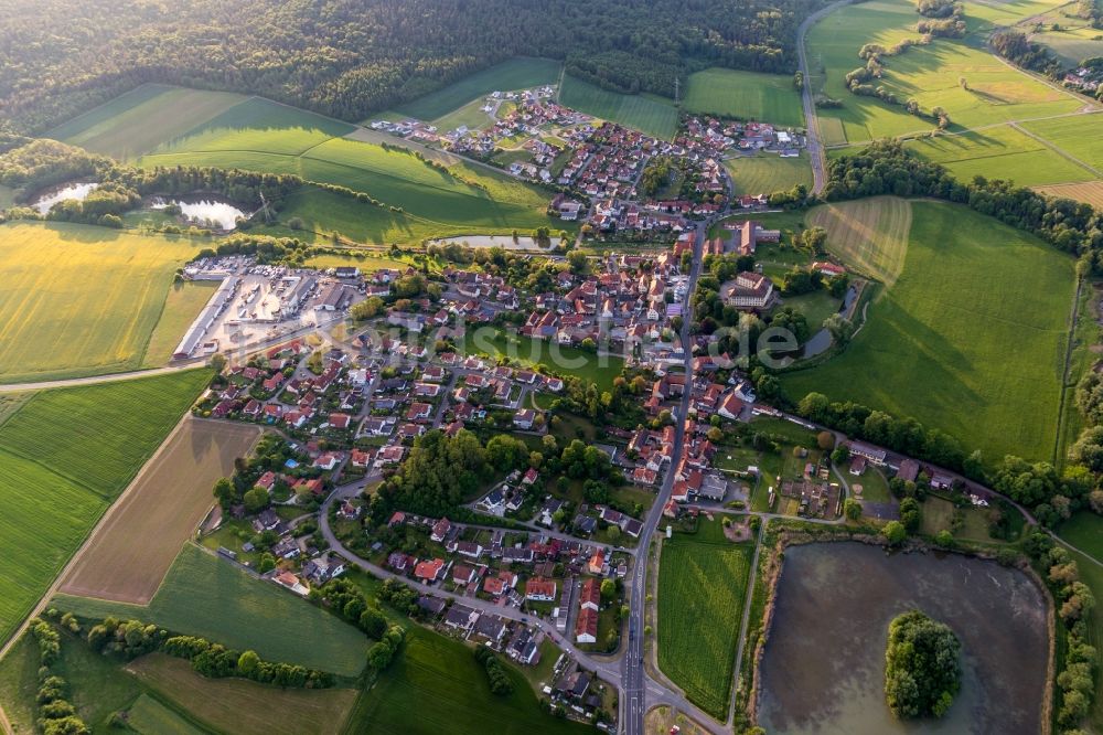 Rentweinsdorf von oben - Ortsansicht in Rentweinsdorf im Bundesland Bayern, Deutschland