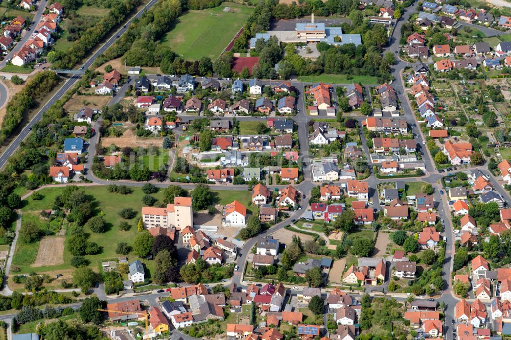 Retzbach aus der Vogelperspektive: Ortsansicht in Retzbach im Bundesland Bayern, Deutschland