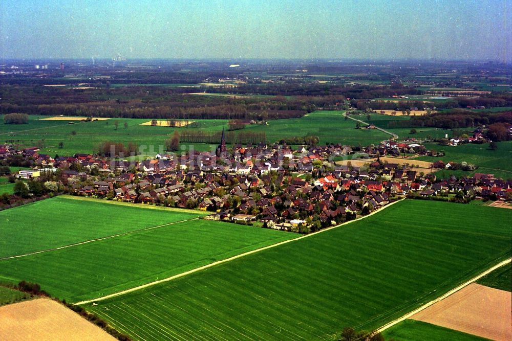 Rheurdt aus der Vogelperspektive: Ortsansicht in Rheurdt im Bundesland Nordrhein-Westfalen