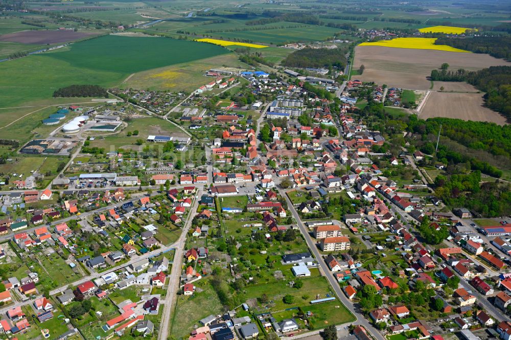 Rhinow von oben - Ortsansicht in Rhinow im Bundesland Brandenburg, Deutschland