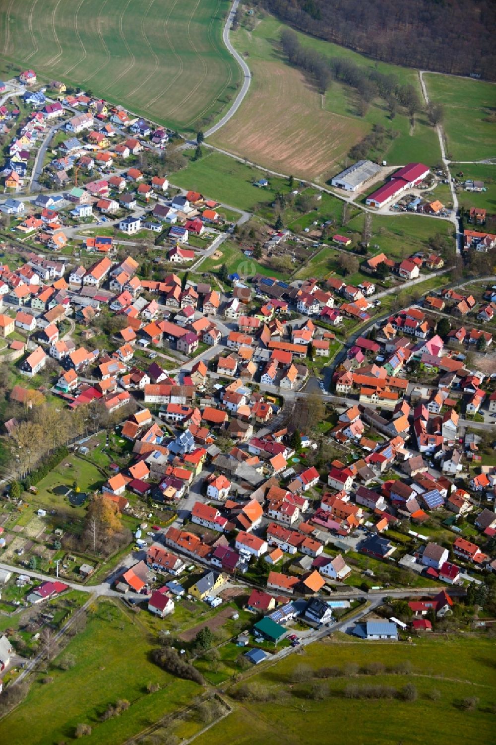 Rhönblick von oben - Ortsansicht von Rhönblick im Bundesland Thüringen, Deutschland