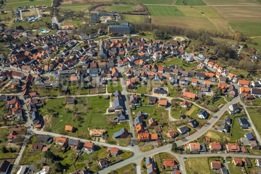 Luftbild Rhoden - Ortsansicht in Rhoden im Bundesland Hessen, Deutschland