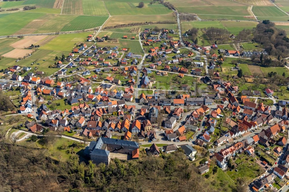 Luftbild Rhoden - Ortsansicht in Rhoden im Bundesland Hessen, Deutschland