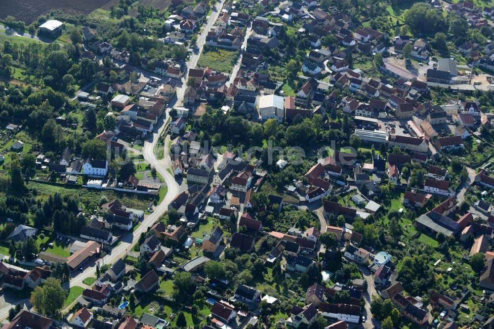 Riestedt aus der Vogelperspektive: Ortsansicht Riestedt im Bundesland Sachsen-Anhalt