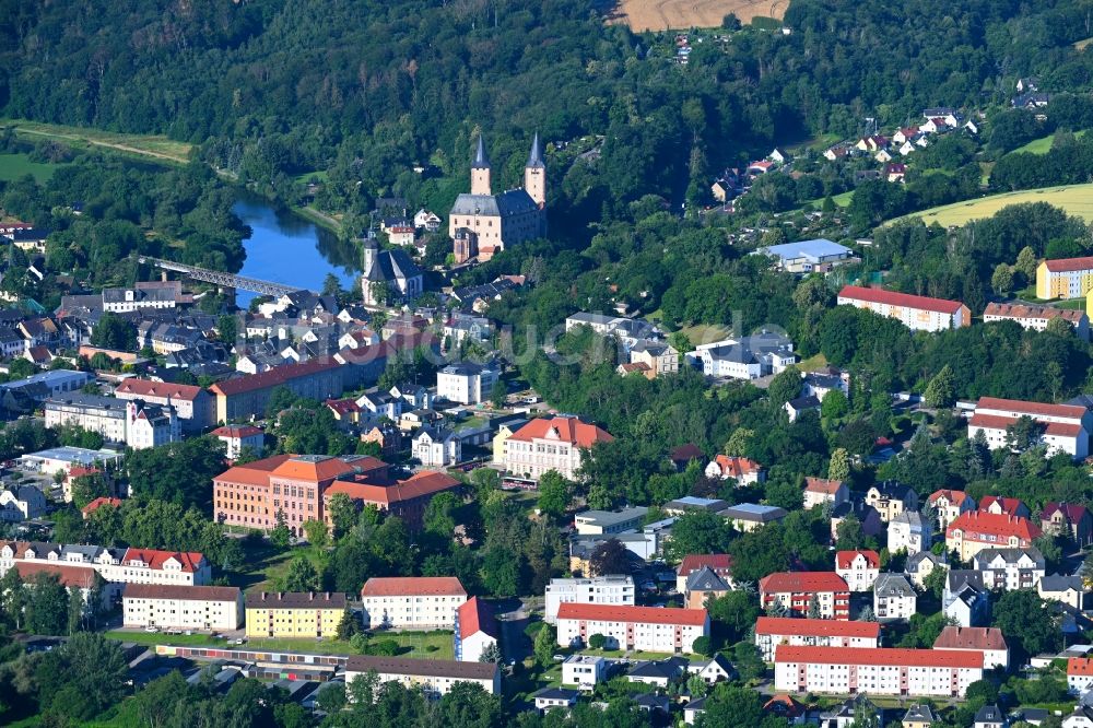 Rochlitz von oben - Ortsansicht in Rochlitz im Bundesland Sachsen, Deutschland