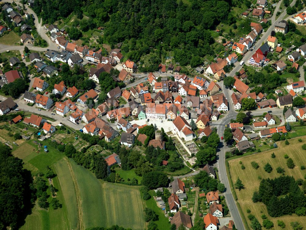 Luftaufnahme Rottenburg am Neckar - Ortsansicht in Rottenburg am Neckar im Bundesland Baden-Württemberg, Deutschland