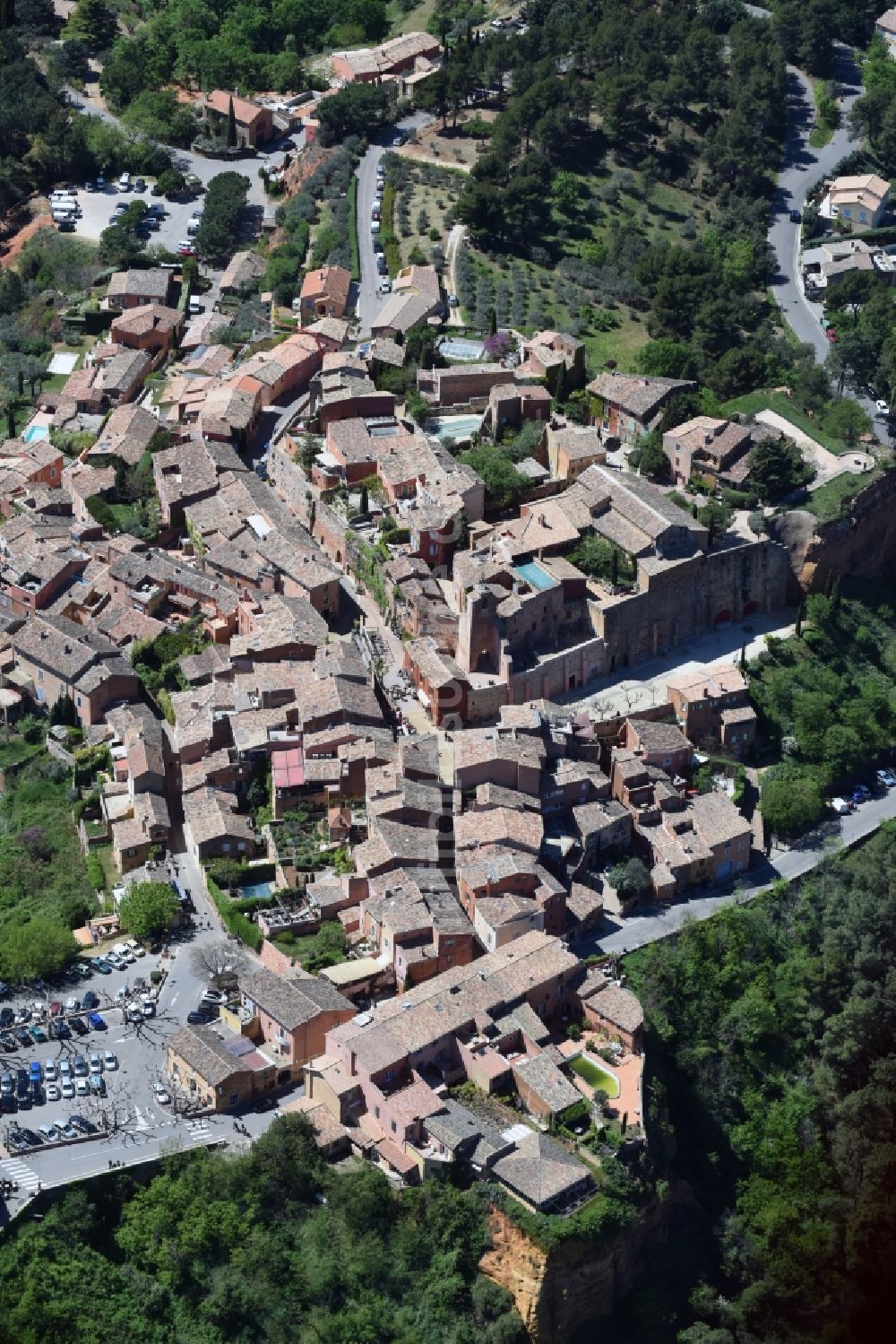 Roussillon von oben - Ortsansicht in Roussillon in Provence-Alpes-Cote d'Azur, Frankreich