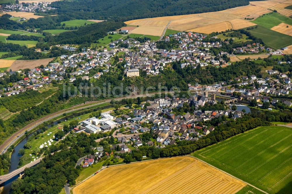 Runkel aus der Vogelperspektive: Ortsansicht in Runkel im Bundesland Hessen