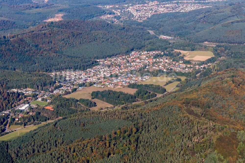 Ruppertsweiler von oben - Ortsansicht in Ruppertsweiler im Bundesland Rheinland-Pfalz, Deutschland