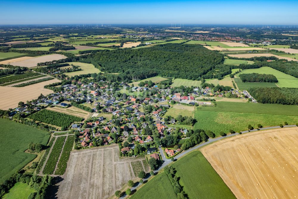 Ruschwedel von oben - Ortsansicht in Ruschwedel Harsefeld im Bundesland Niedersachsen, Deutschland