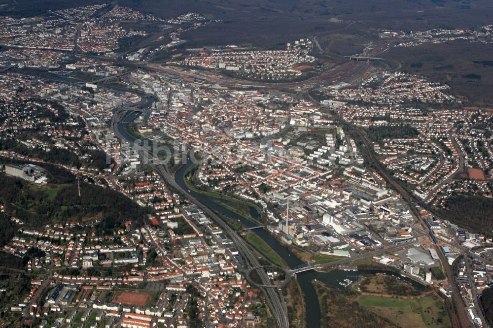 Saarbrücken von oben - Ortsansicht in Saarbrücken im Bundesland Saarland