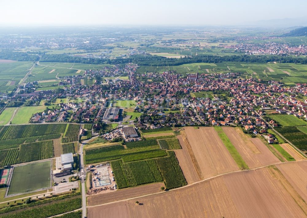 Luftaufnahme Scherwiller - Ortsansicht in Scherwiller in Grand Est, Frankreich