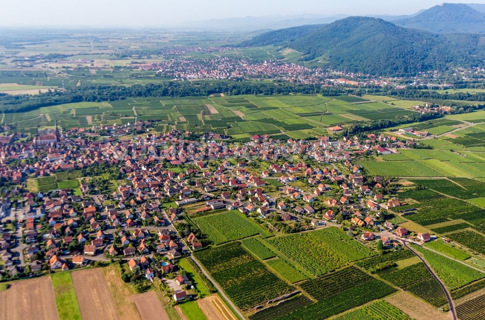 Scherwiller von oben - Ortsansicht in Scherwiller in Grand Est, Frankreich