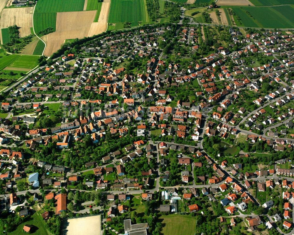 Schlierbach aus der Vogelperspektive: Ortsansicht in Schlierbach im Bundesland Baden-Württemberg, Deutschland