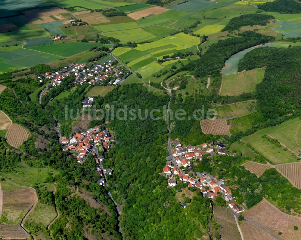 Schloßböckelheim von oben - Ortsansicht von Schloßböckelheim im Bundesland Rheinland-Pfalz