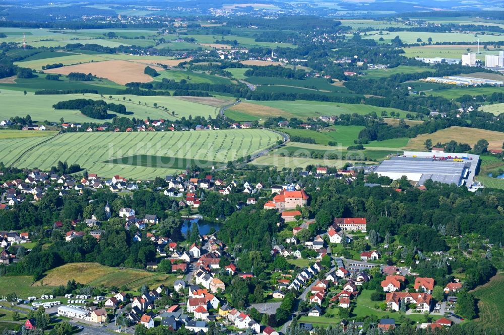 Luftbild Schönfels - Ortsansicht in Schönfels im Bundesland Sachsen, Deutschland