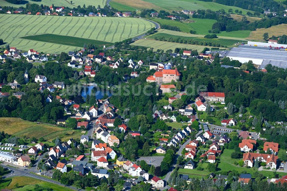 Luftaufnahme Schönfels - Ortsansicht in Schönfels im Bundesland Sachsen, Deutschland