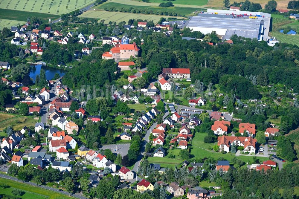 Schönfels von oben - Ortsansicht in Schönfels im Bundesland Sachsen, Deutschland