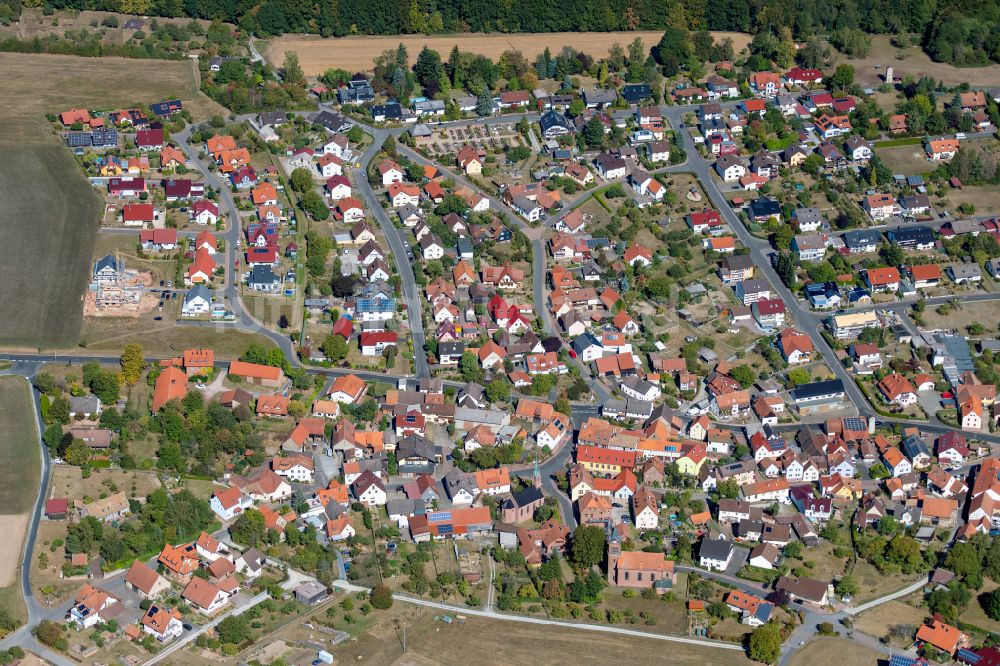 Schollbrunn von oben - Ortsansicht in Schollbrunn im Bundesland Bayern, Deutschland