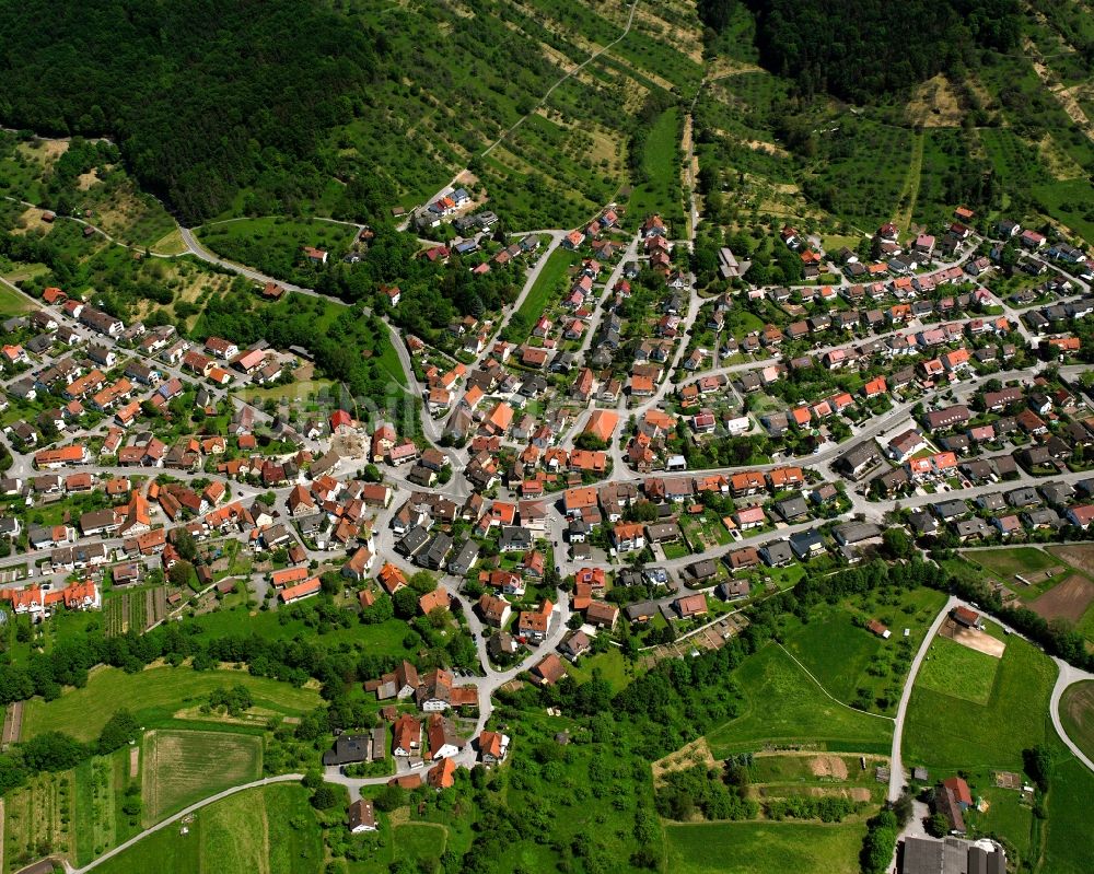 Schornbach von oben - Ortsansicht in Schornbach im Bundesland Baden-Württemberg, Deutschland