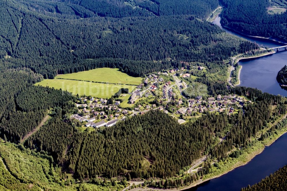 Schulenberg im Oberharz aus der Vogelperspektive: Ortsansicht in Schulenberg im Oberharz im Bundesland Niedersachsen, Deutschland