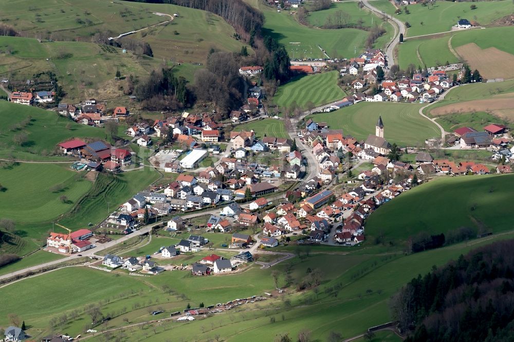 Schuttertal aus der Vogelperspektive: Ortsansicht in Schuttertal im Bundesland Baden-Württemberg, Deutschland