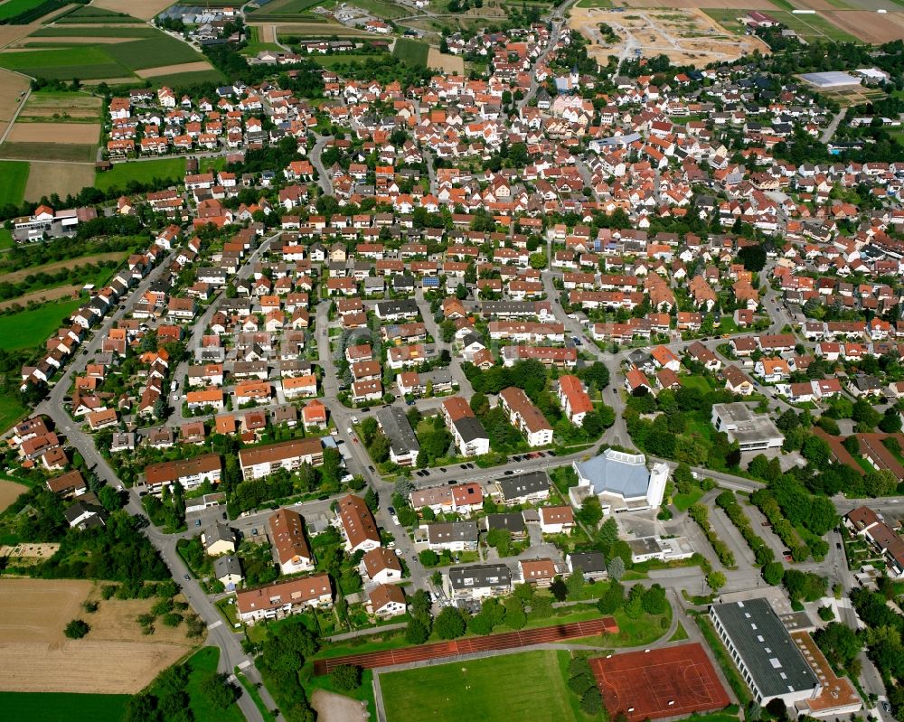 Luftaufnahme Schwaikheim - Ortsansicht in Schwaikheim im Bundesland Baden-Württemberg, Deutschland