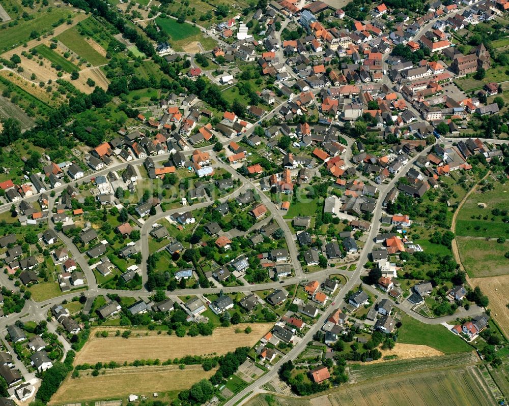 Schwarzach von oben - Ortsansicht in Schwarzach im Bundesland Baden-Württemberg, Deutschland